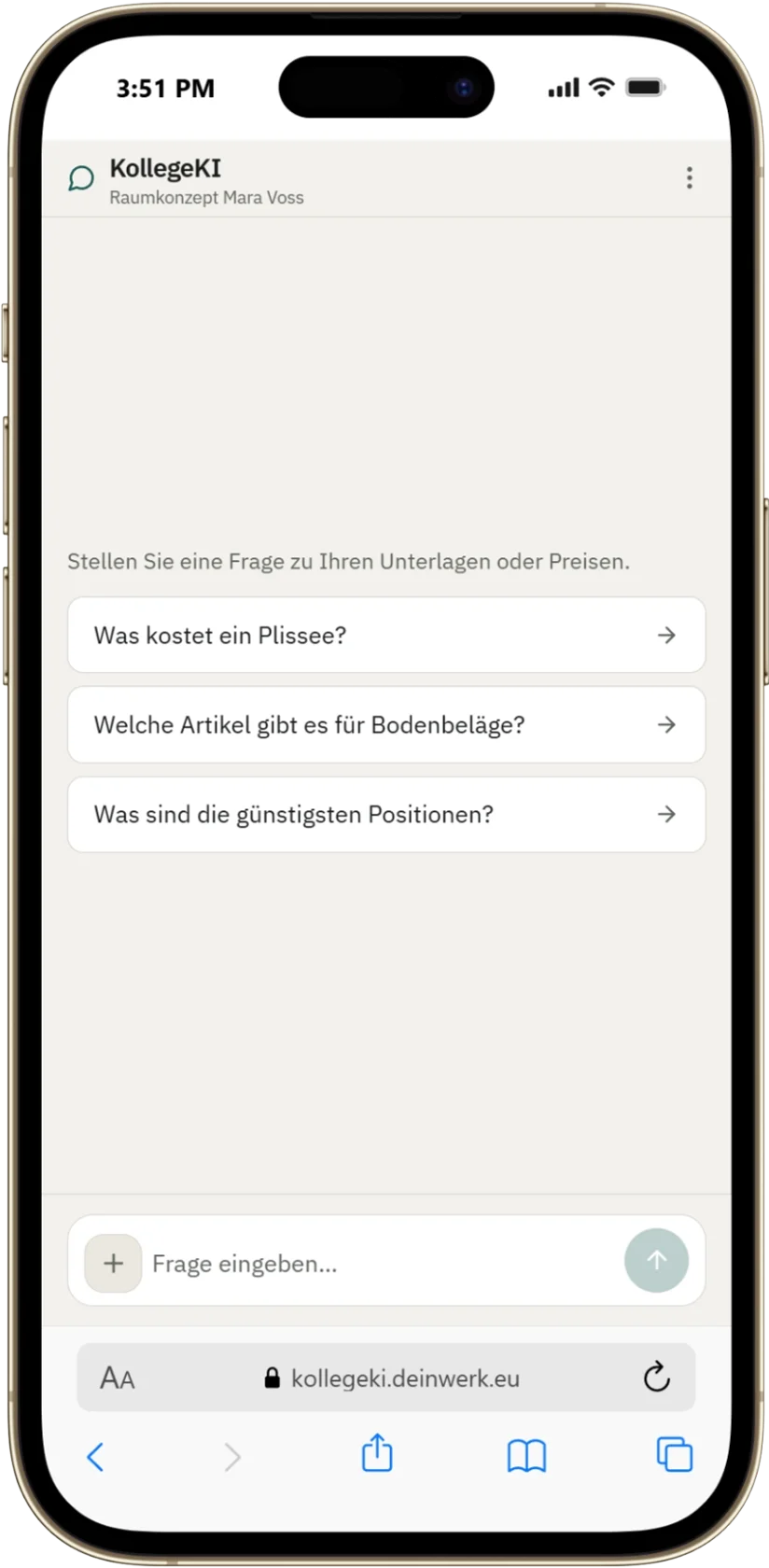 Meister Kollege Wissen – App-Ansicht